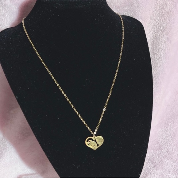 Hello Kitty & Dear Daniel Gold Stainless Steel Heart Pendant Necklace - Picture 6 of 8